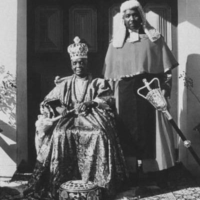 Adetokunbo with father, the Alake Egba