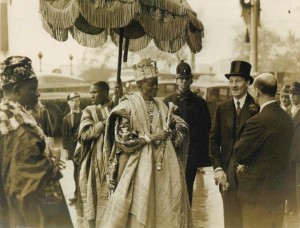 Ladapo Ademola in London for coronation of King George of England.