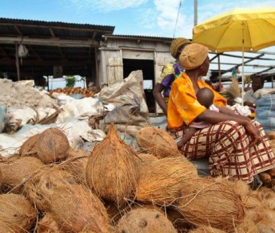 Badagry coconut market