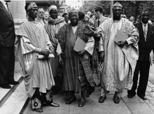 Nigerian traditional aristocrats in 1952 London conference