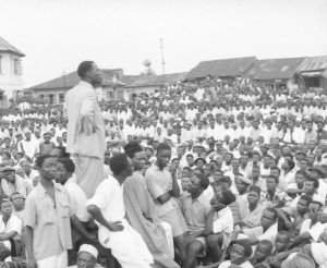 Mayor of Lagos campaigning in 1952
