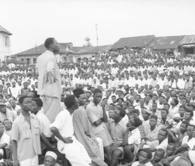 Mayor of Lagos campaigning in 1952
