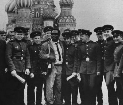 Olabisi Ajala with friends in the Red Army in Moscow