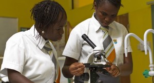 students of Olashore International School, Iloko-Ijesha in the Laboratory