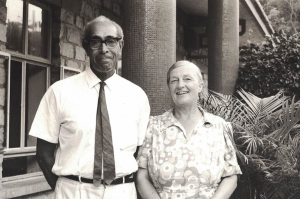 Dr. Richard Akinwande Savage in photo with Scottish wife