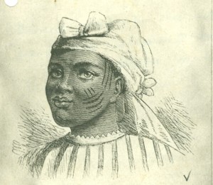 A drawing of Sarah Forbes Bonetta in her younger days