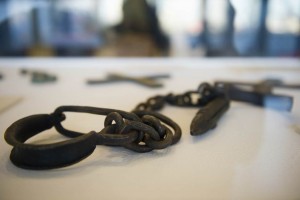 Shackles used in binding slaves.