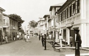 Tunde King's childhood neigbourhood, Lagos Island in 1925.