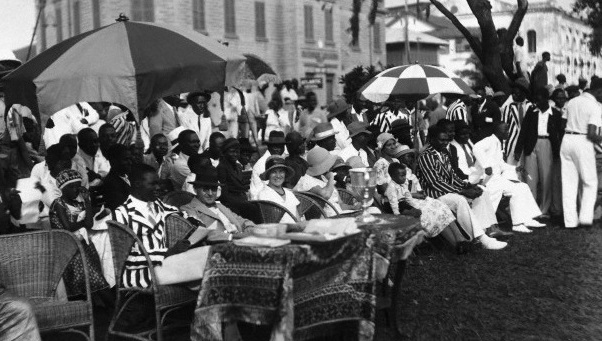  The Great debate is mitigated on occassions like this when African and European spectators at the Lagos Boat Race Club in Lagos, all dress European to enjoy