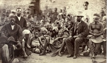 G.W. Johnson with the chief of Abeokuta and other comrads c.1880. 