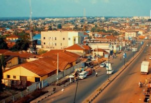 Aerial view of Ogbomoso town