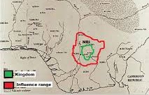 Map showing the extent of Nri influence in Eastern Nigeria 