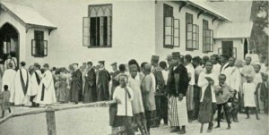 Garrick Braide's breakage with the Anglican Church would occur here about a decade after the church, St. Stephen's Bonny dedication in late 1800s shown here. 