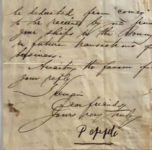 William Dappa Pepple letter in 1860