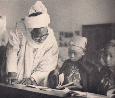 Tafa Balewa gestures his support in this photo Girl Child education