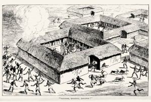 Apotheosized Alafin of Oyo, Shango, called upon in this illustration of 1870