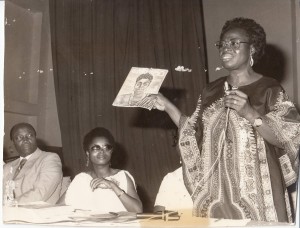 Folayegbe Akintunde presenting a book