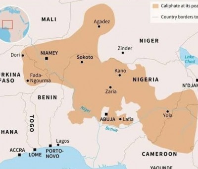 Map of old Sokoto Caliphate