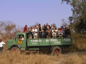 Tourists at Yankari National Park