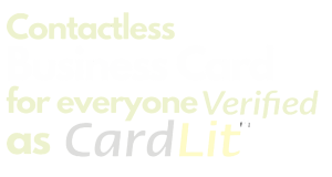 Image text tht says Contactless Business Card for everyone verified as CardlIT