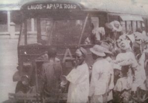 first commercial bus in Lagos, 1950